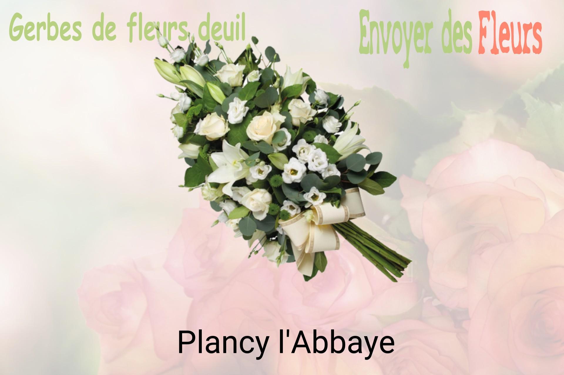 Gerbe de fleurs de deuil livrée à Plancy-l'Abbaye
